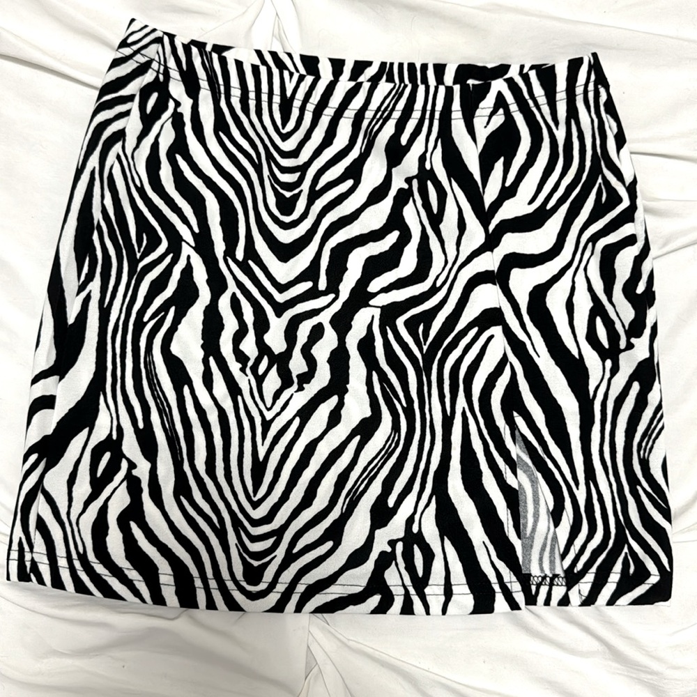 Zebra mini skirt